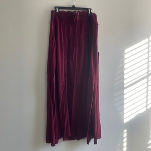 XL- Burgundy Maxi Skirt by Shyanne - NWT